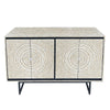 MOTHER OF PEARL HAND MADE SWIRL SIDEBOARD Cabinets & Storage Philbee Interiors 