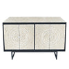 MOTHER OF PEARL HAND MADE SWIRL SIDEBOARD Cabinets & Storage Philbee Interiors 