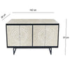 MOTHER OF PEARL HAND MADE SWIRL SIDEBOARD Cabinets & Storage Philbee Interiors 