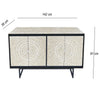 MOTHER OF PEARL HAND MADE SWIRL SIDEBOARD Cabinets & Storage Philbee Interiors 
