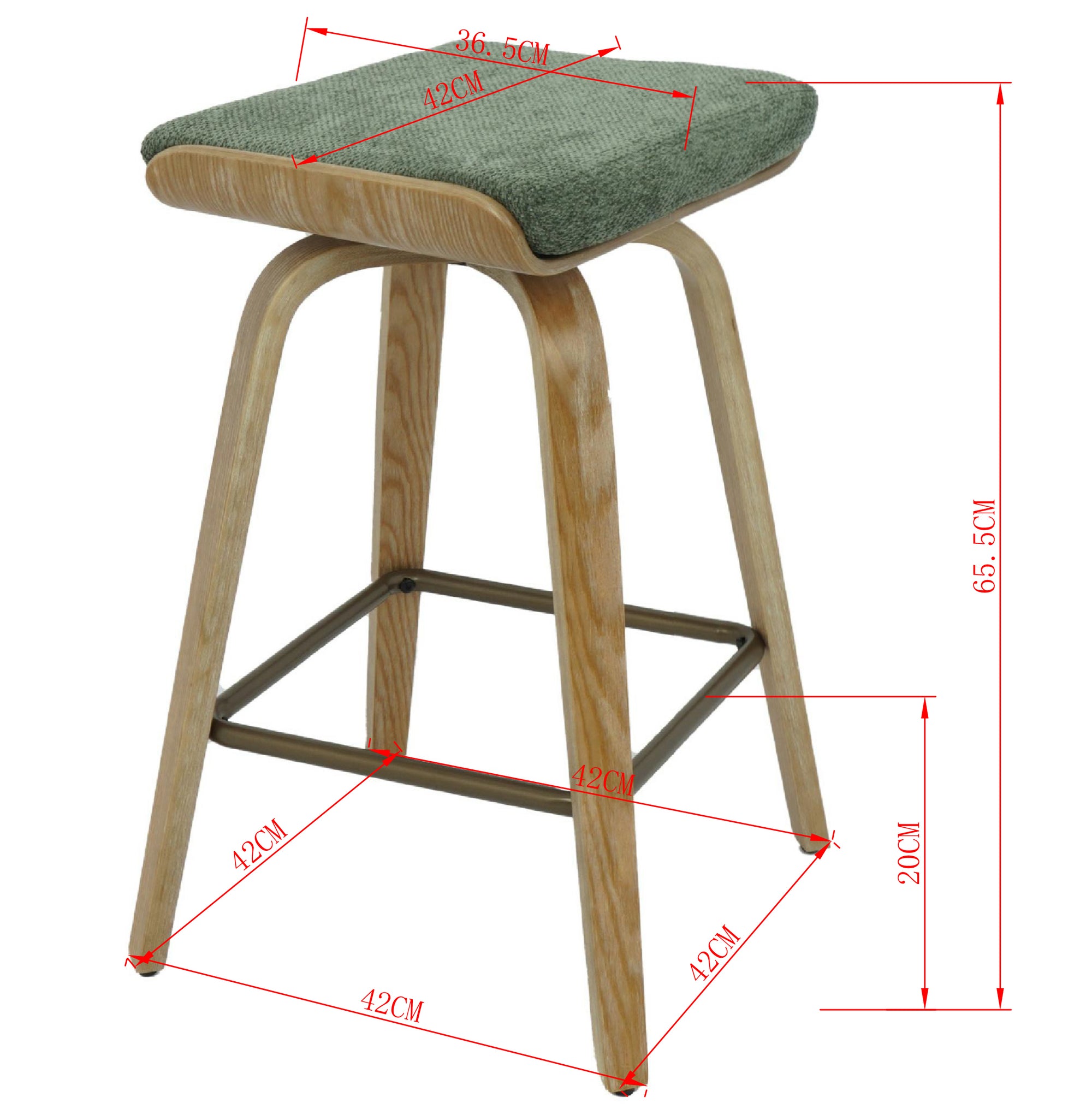 FOREST WEAVE UPHOLSTERED COUNTER STOOL
