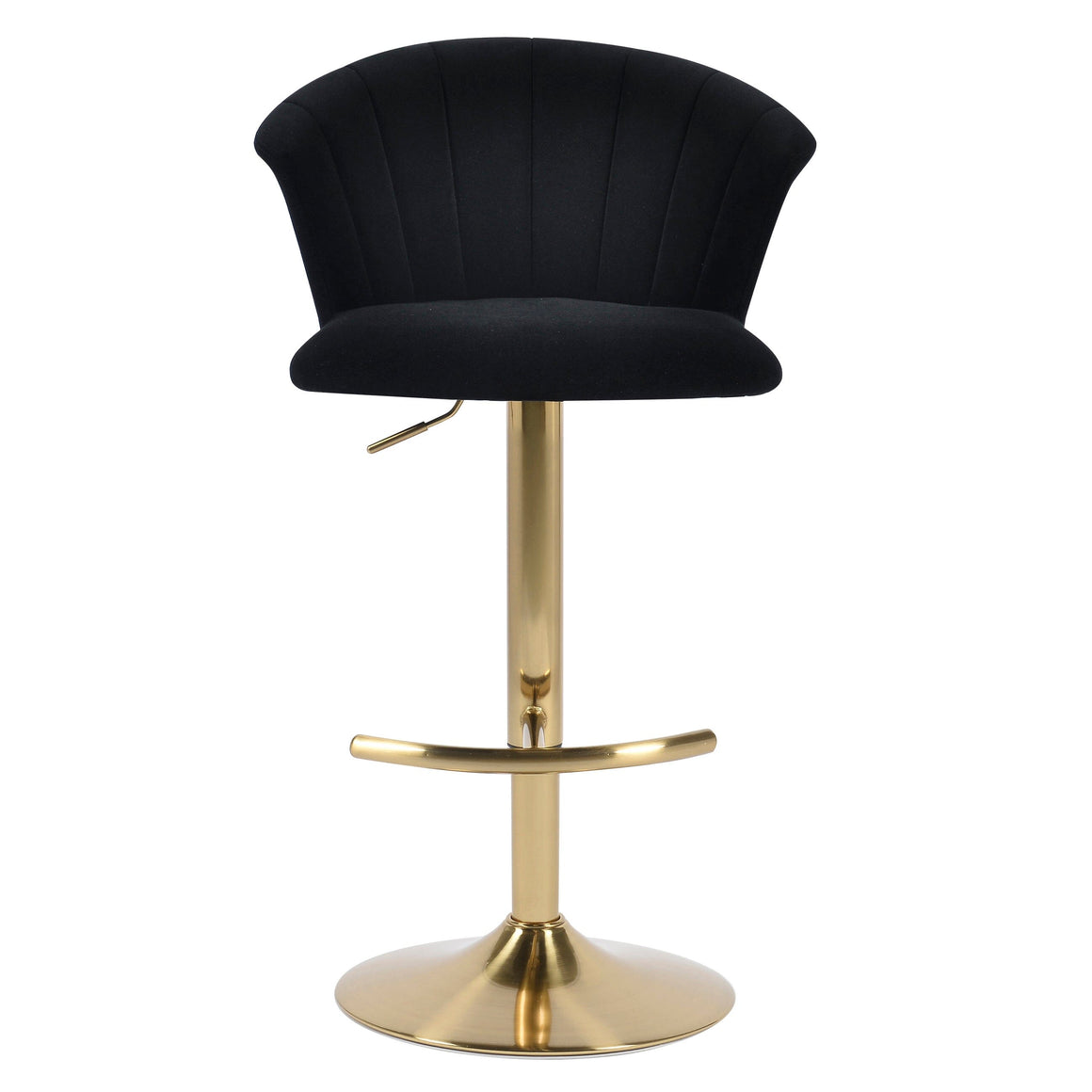 FLARE GOLDEN VELVET GAS LIFT BARSTOOL Furniture Philbee Interiors 