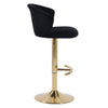 FLARE GOLDEN VELVET GAS LIFT BARSTOOL Furniture Philbee Interiors 