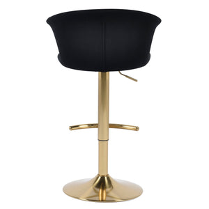 FLARE GOLDEN VELVET GAS LIFT BARSTOOL Furniture Philbee Interiors 