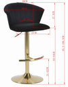 FLARE GOLDEN VELVET GAS LIFT BARSTOOL Furniture Philbee Interiors 