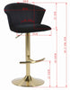 FLARE GOLDEN VELVET GAS LIFT BARSTOOL Furniture Philbee Interiors 