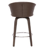 INGLEWOOD BROWN FAUX LEATHER KITCHEN STOOL Table & Bar Stools Philbee Interiors 