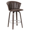 INGLEWOOD BROWN FAUX LEATHER KITCHEN STOOL Table & Bar Stools Philbee Interiors 
