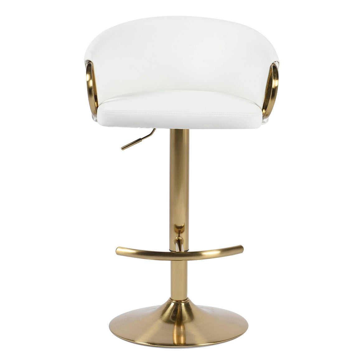 WINFREY GAS LIFT BAR STOOL WHITE Furniture Philbee Interiors 