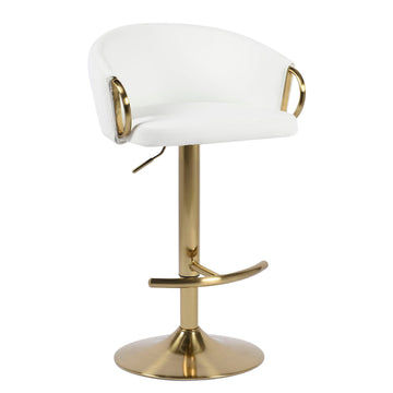 WINFREY GAS LIFT BAR STOOL WHITE Furniture Philbee Interiors 