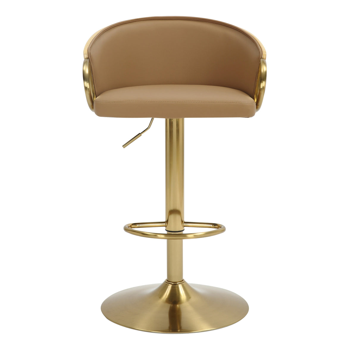 JENSEN GOLD GAS LIFT BAR STOOL Furniture Philbee Interiors 