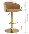 JENSEN GOLD GAS LIFT BAR STOOL Furniture Philbee Interiors 