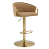 JENSEN GOLD GAS LIFT BAR STOOL Furniture Philbee Interiors 