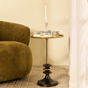 INDUSTRIAL IRON LOFT ACCENT TABLE SIDE TABLE Philbee Interiors 