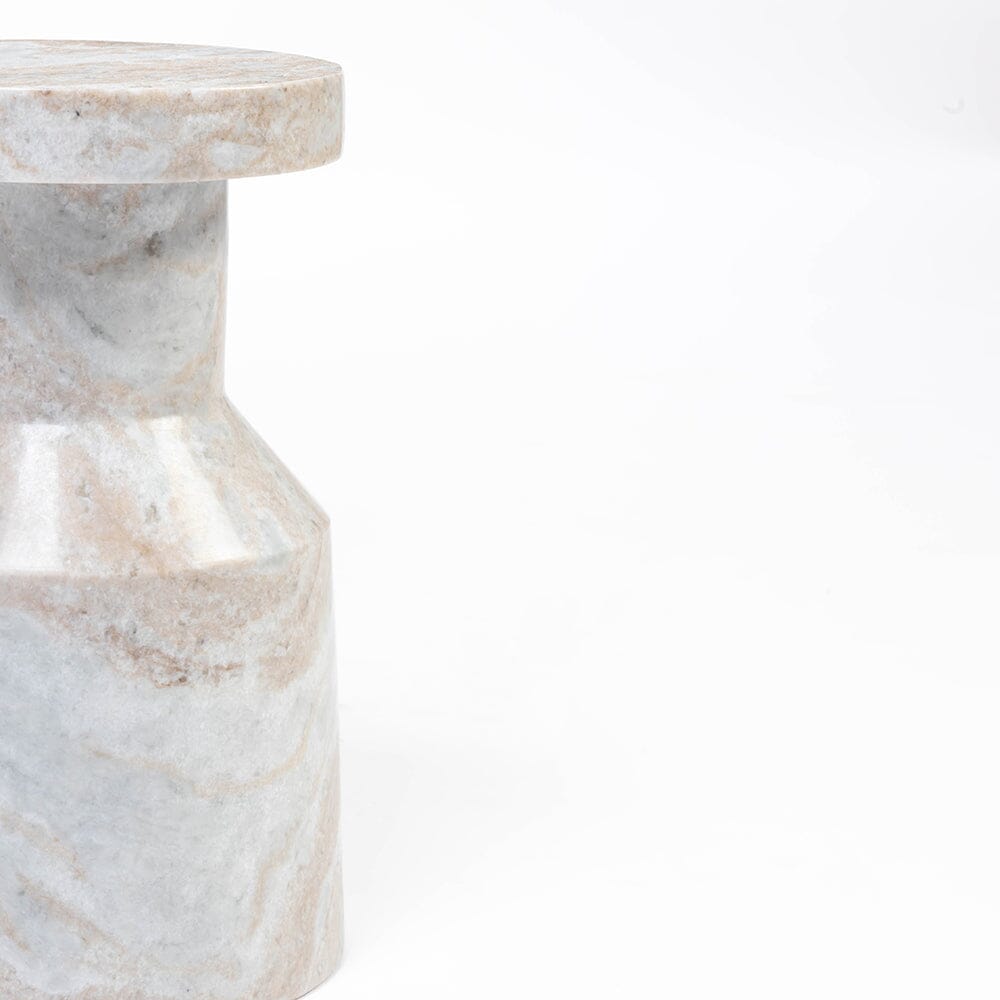 MIST SOLID MARBLE SIDE TABLE SIDE TABLE Philbee Interiors 