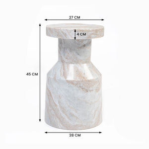 MIST SOLID MARBLE SIDE TABLE SIDE TABLE Philbee Interiors 