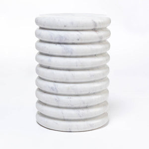 ZENITH SOLID MARBLE SIDE TABLE SIDE TABLE Philbee Interiors 