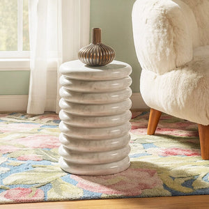 ZENITH SOLID MARBLE SIDE TABLE SIDE TABLE Philbee Interiors 