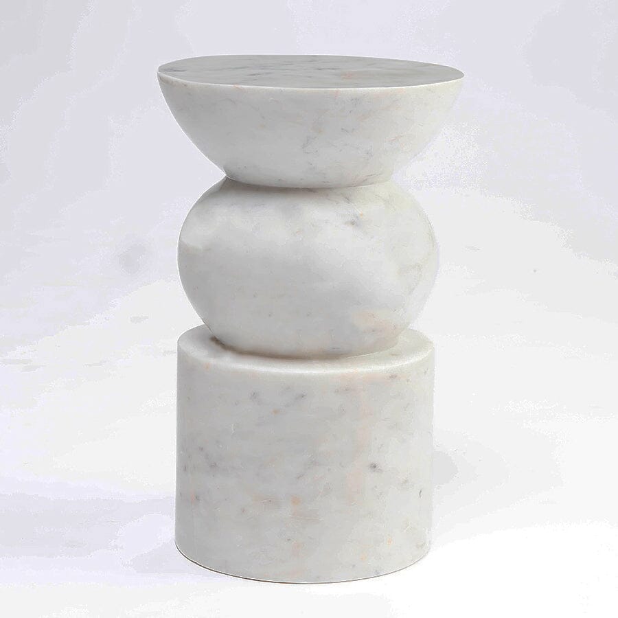ECLIPSE SOLID MARBLE SIDE TABLE SIDE TABLE Philbee Interiors 