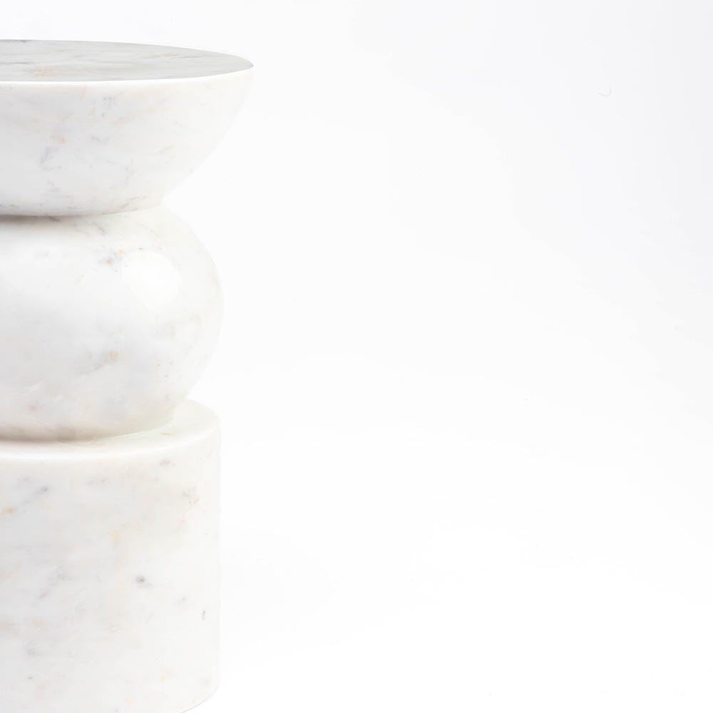 ECLIPSE SOLID MARBLE SIDE TABLE SIDE TABLE Philbee Interiors 