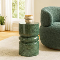 LUNA SOLID MARBLE SIDE TABLE SIDE TABLE Philbee Interiors 
