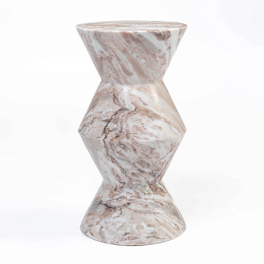 BUTTER SCOTCH SOLID MARBLE SIDE TABLE SIDE TABLE Philbee Interiors 