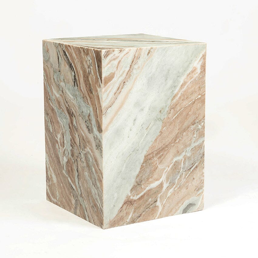 SERENE SOLID MARBLE SIDE TABLE SIDE TABLE Philbee Interiors 