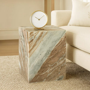 SERENE SOLID MARBLE SIDE TABLE SIDE TABLE Philbee Interiors 