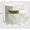 TRANQUIL SOLID MARBLE SIDE TABLE SIDE TABLE Philbee Interiors 