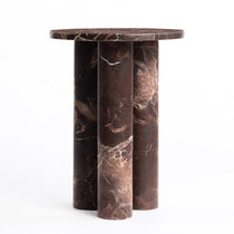 PILLAR SOLID MARBLE ACCENT TABLE SIDE TABLE Philbee Interiors 