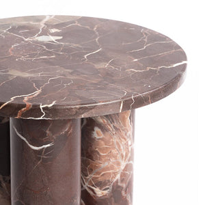 PILLAR SOLID MARBLE ACCENT TABLE SIDE TABLE Philbee Interiors 