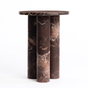 PILLAR SOLID MARBLE ACCENT TABLE SIDE TABLE Philbee Interiors 