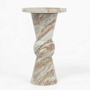 GLACIER SOLID MARBLE SIDE TABLE SIDE TABLE Philbee Interiors 