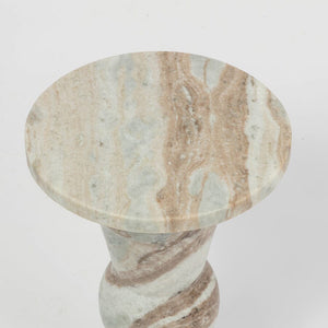 GLACIER SOLID MARBLE SIDE TABLE SIDE TABLE Philbee Interiors 