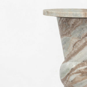 GLACIER SOLID MARBLE SIDE TABLE SIDE TABLE Philbee Interiors 
