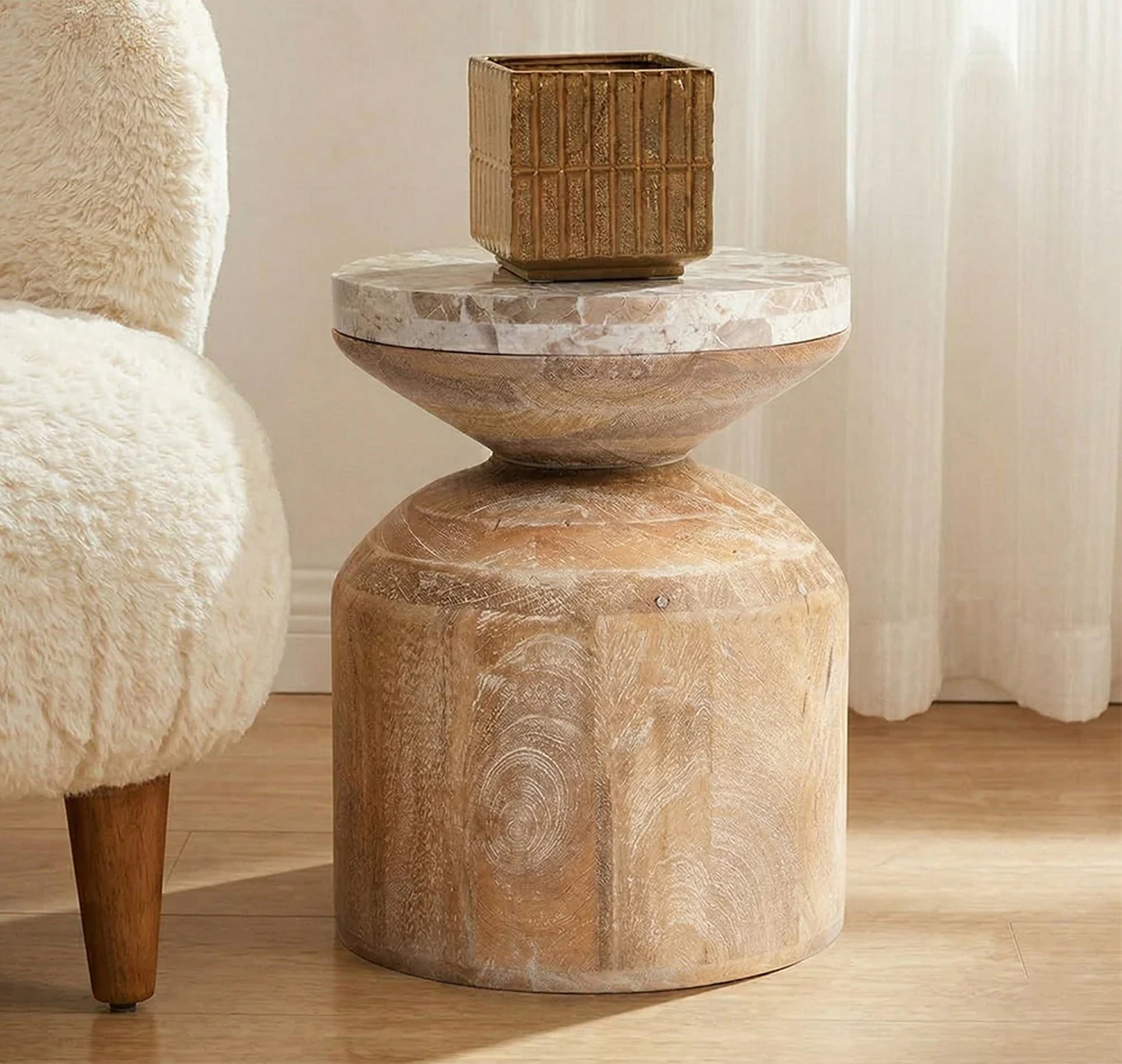 MARBLE ARC SIDE TABLE