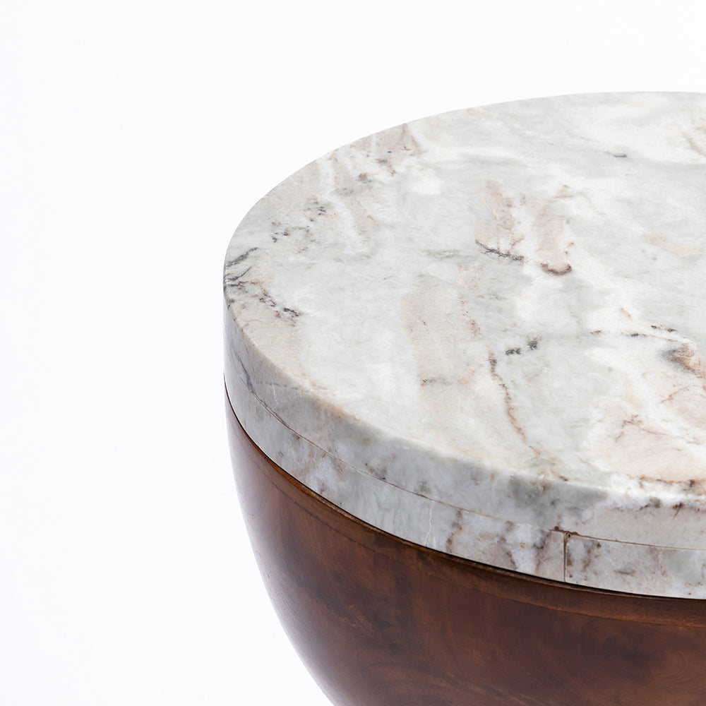 MARBLE SUMMIT HARDWOOD SIDE TABLE