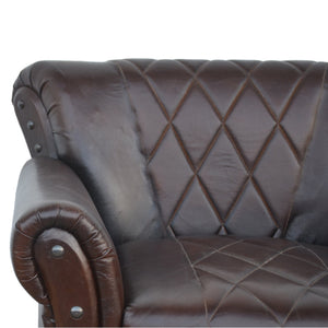 STUDDED LEATHER ARM CHAIR Philbee Interiors 