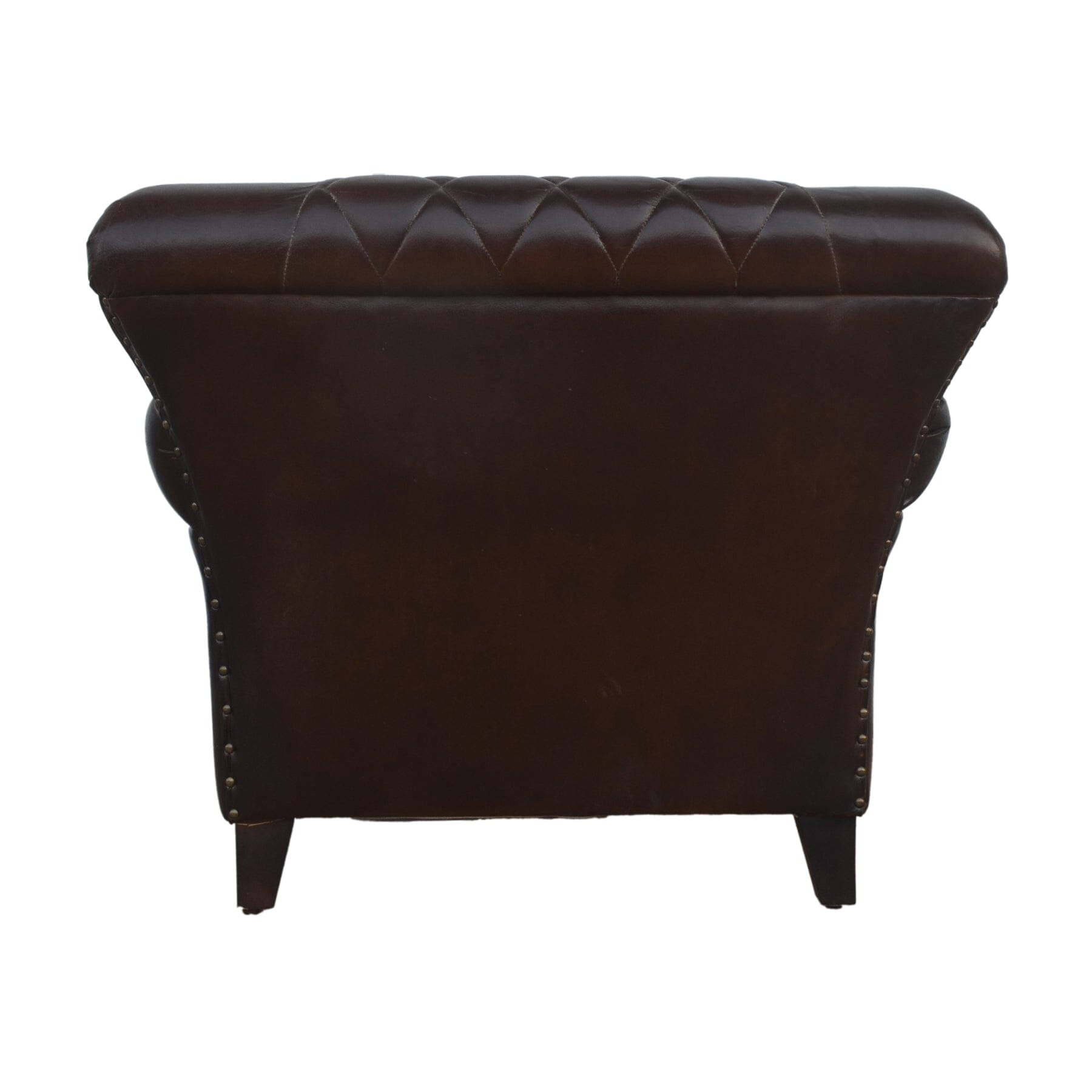 STUDDED LEATHER ARM CHAIR Philbee Interiors 
