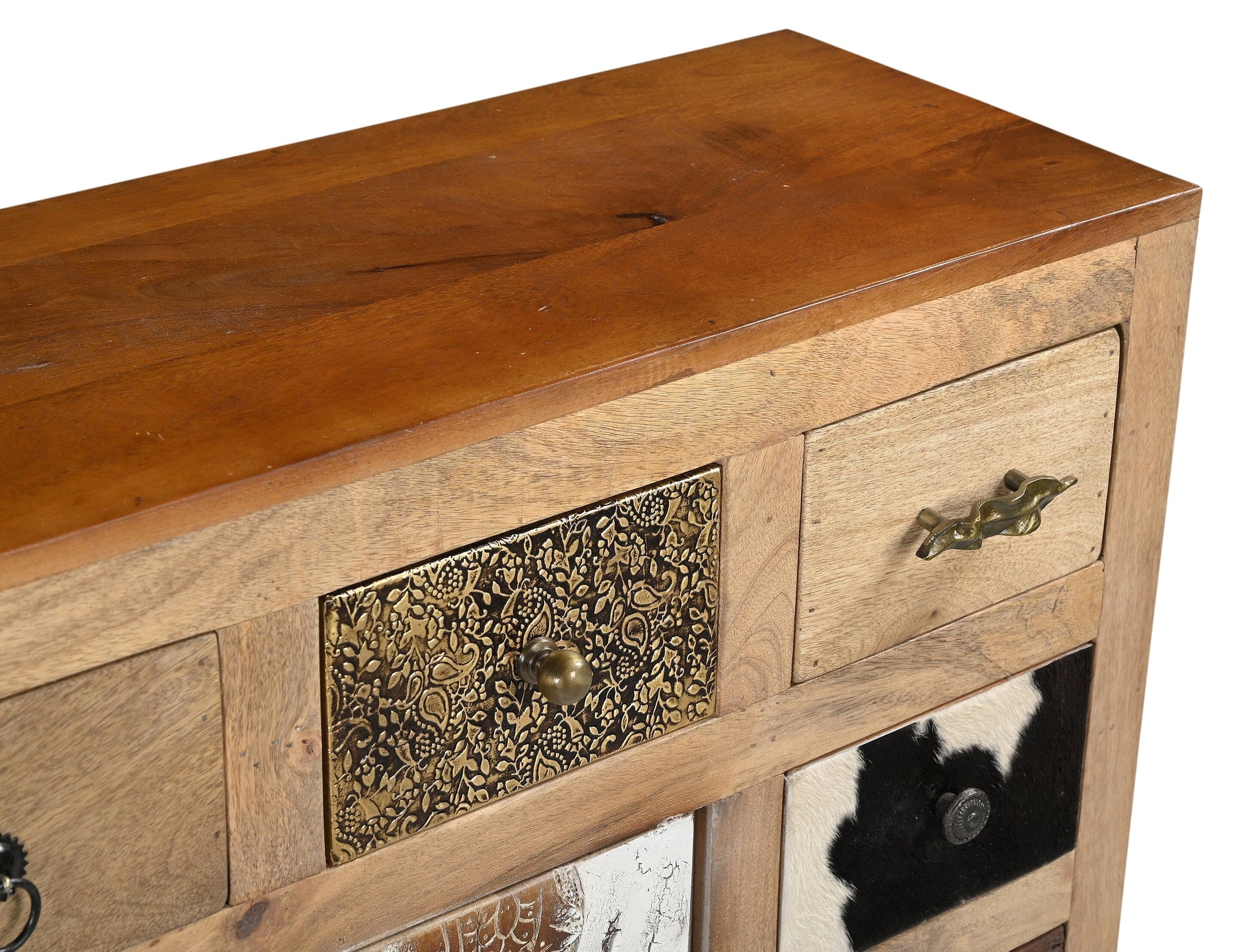 COWHIDE PATCHWORK CHEST OF DRAWERS Philbee Interiors 
