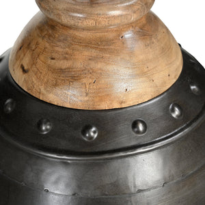 WASHED IRON AND WOOD LAMPSHADE Philbee Interiors 