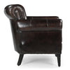 CHOCOLATE LEATHER ARMCHAIR Philbee Interiors 