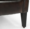 CHOCOLATE LEATHER ARMCHAIR Philbee Interiors 