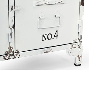 COWHIDE IRON LOCKER BENCH Furniture Philbee Interiors 