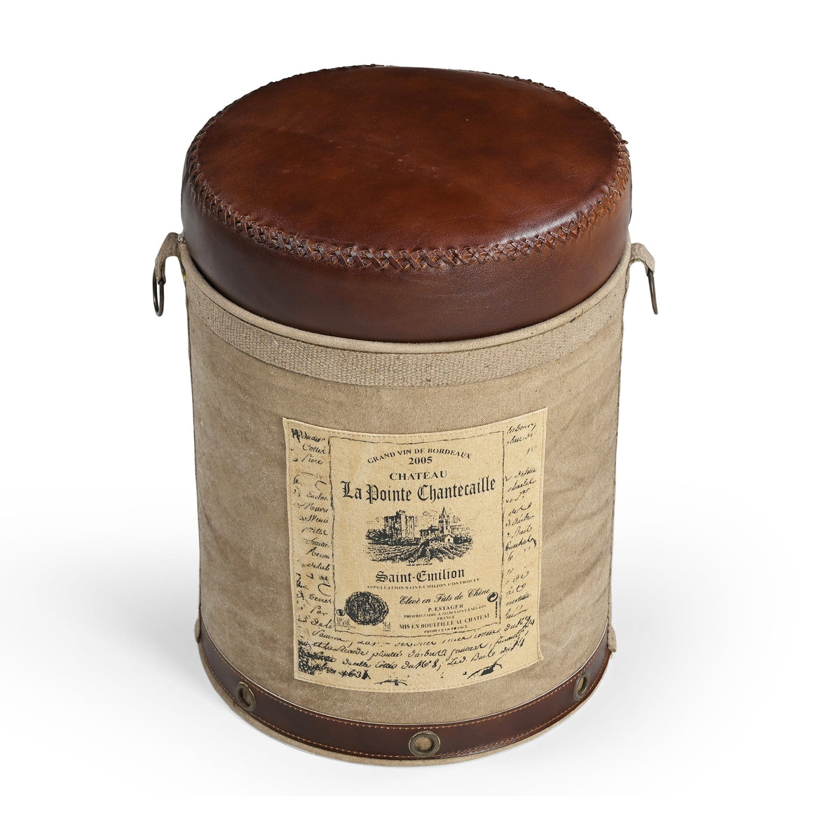 CYLINDRICAL CHATEAU OTTOMAN Philbee Interiors 