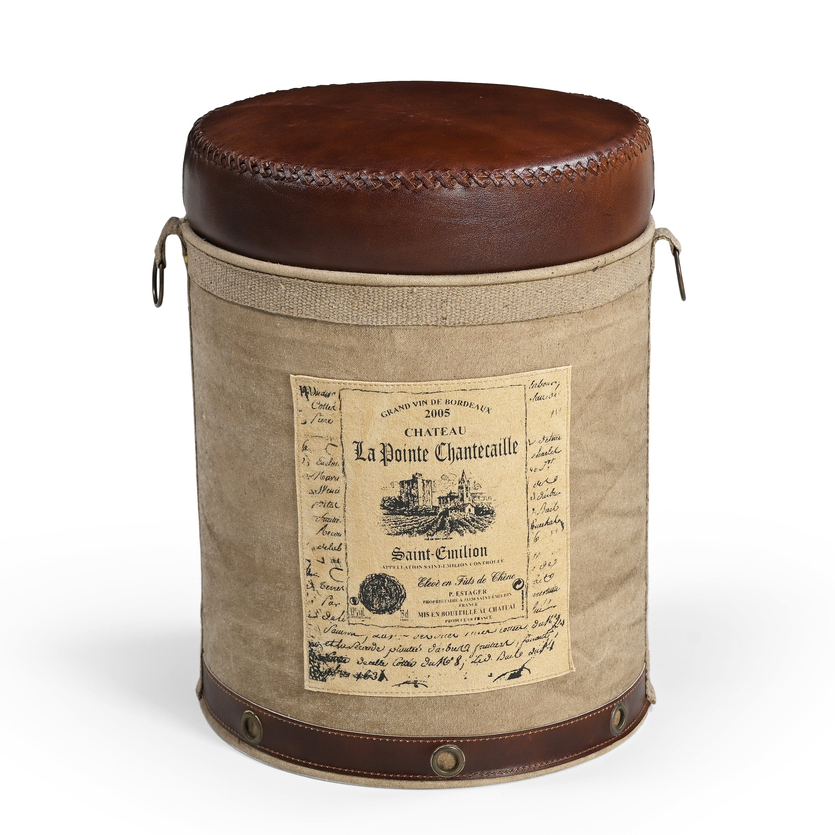 CYLINDRICAL CHATEAU OTTOMAN Philbee Interiors 