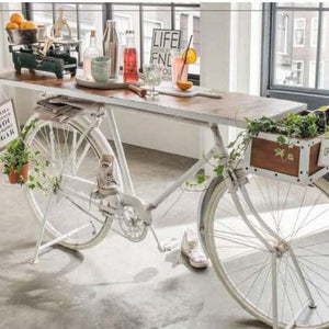 WHITE VINTAGE BICYCLE BAR Philbee Interiors 