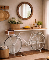 WHITE VINTAGE BICYCLE BAR Philbee Interiors 