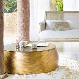 BRASS LOOK HAMMERED COFFEE TABLE Coffee table Philbee Interiors 
