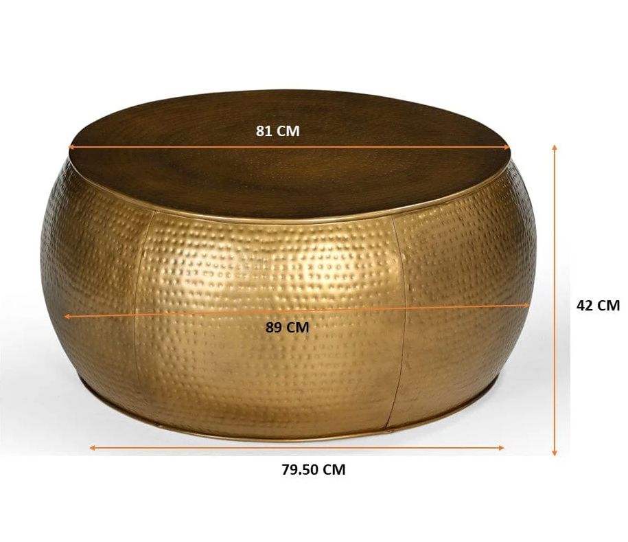 BRASS LOOK HAMMERED COFFEE TABLE Coffee table Philbee Interiors 